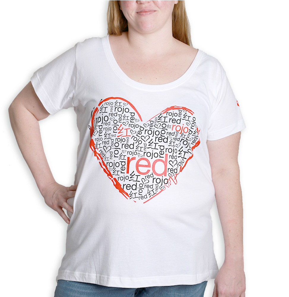 Go Red Bubble Heart Tee - Heart Clipart (1000x1000), Png Download