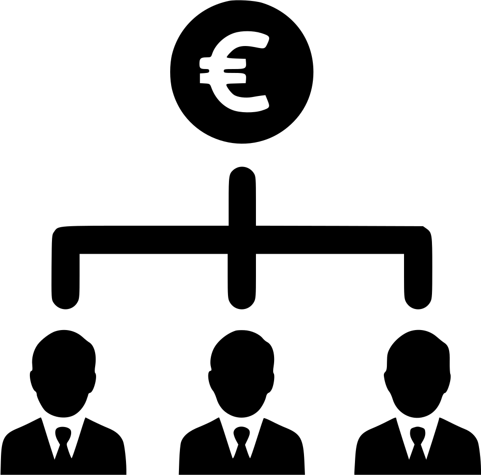 Euro Earnings Business Group People Businessmen Svg - Organizational Chart Icon Png Clipart (981x970), Png Download