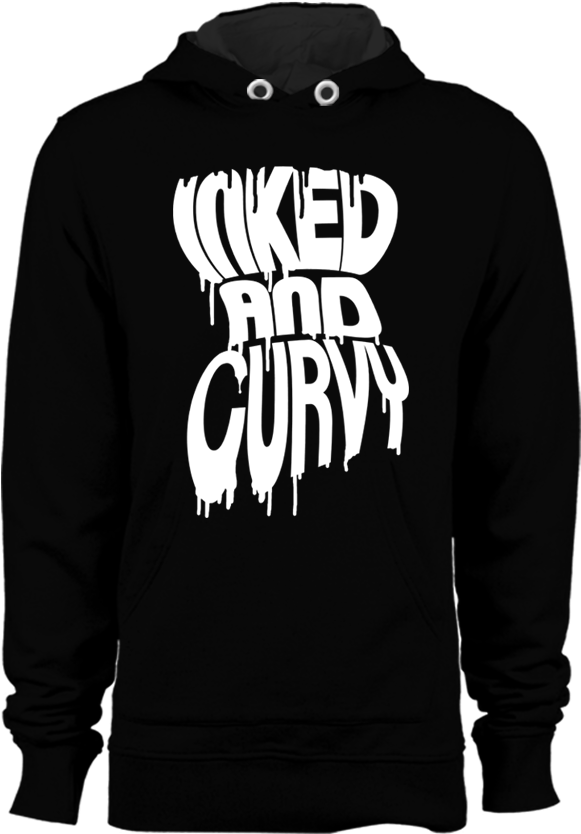 "inked & Curvy" Hoodie - Hoodie Clipart (1000x1000), Png Download
