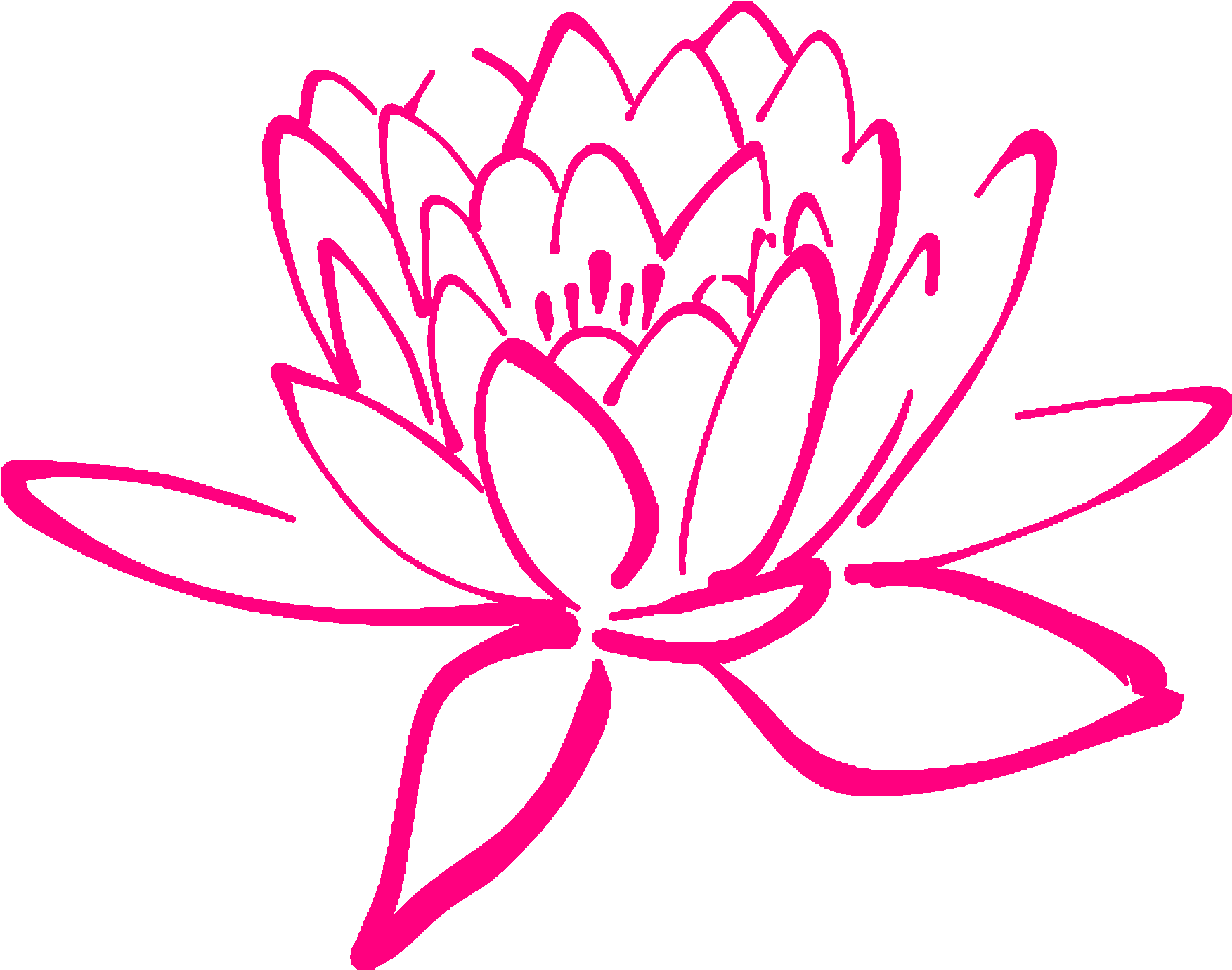Dibujos De Flores Png - Calligraphy Lotus Clipart (1761x2400), Png Download