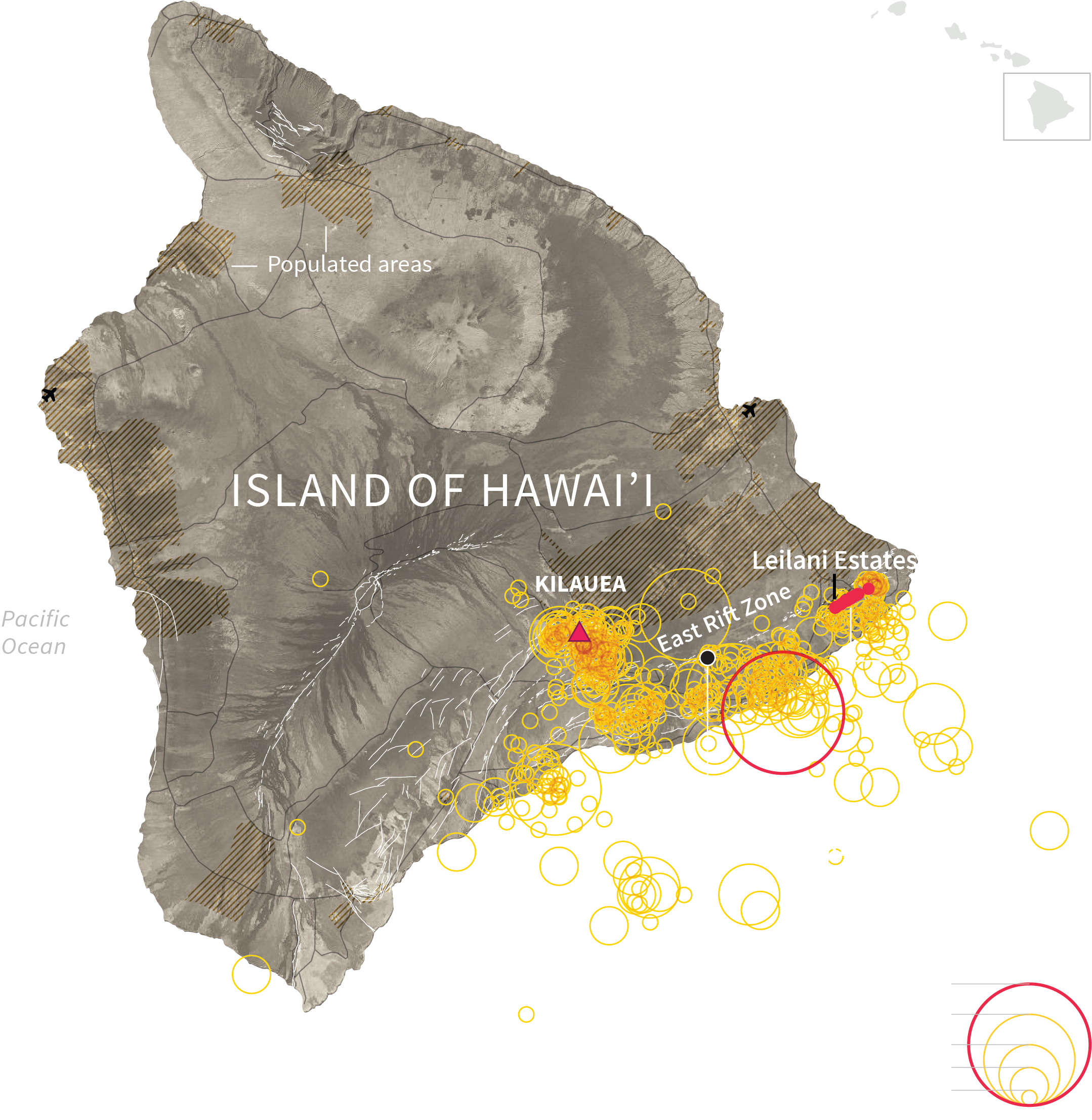 The Weaker Ground In The Rift Zone Allowed The Lava - Island Of Hawaii Clipart (2340x2400), Png Download