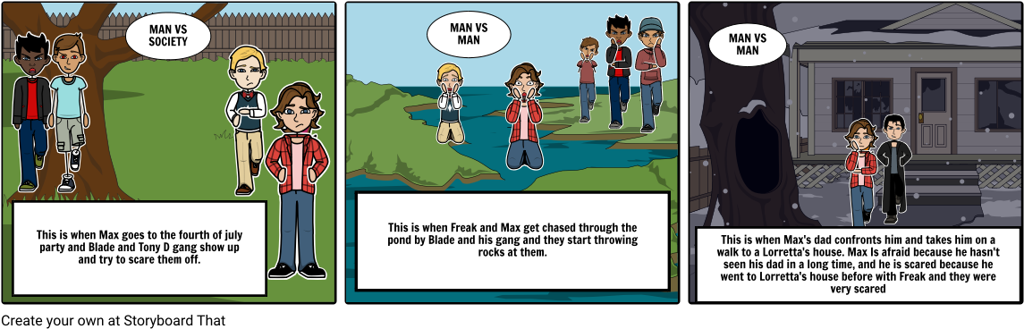 Freak The Mighty - Freak And Max In The Pond Clipart (1164x385), Png Download
