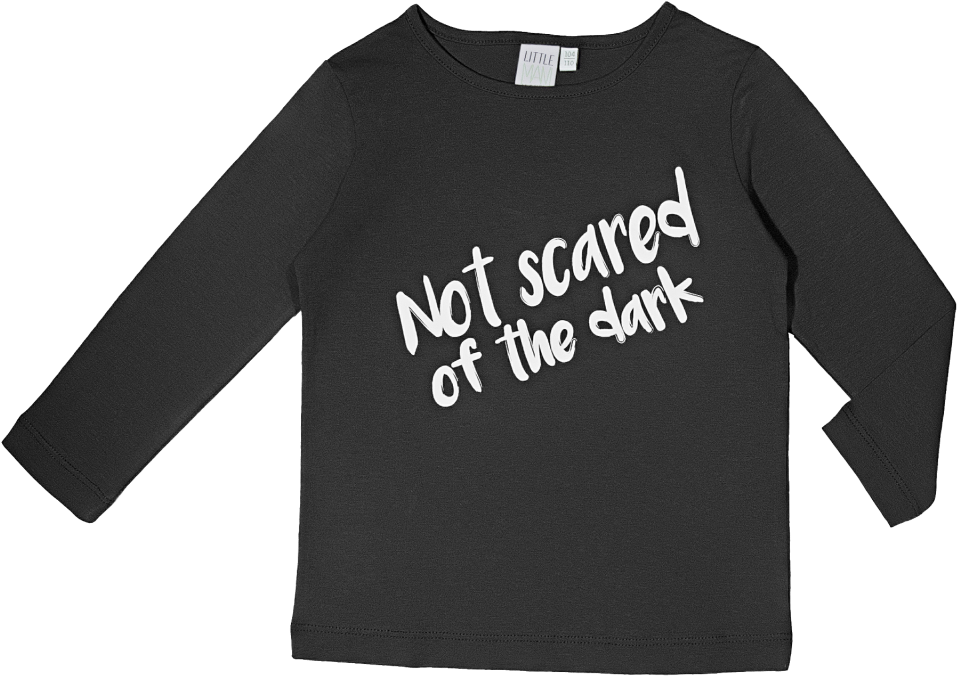 Little Man Happy Not Scared Longsleeve - Long-sleeved T-shirt Clipart (960x720), Png Download