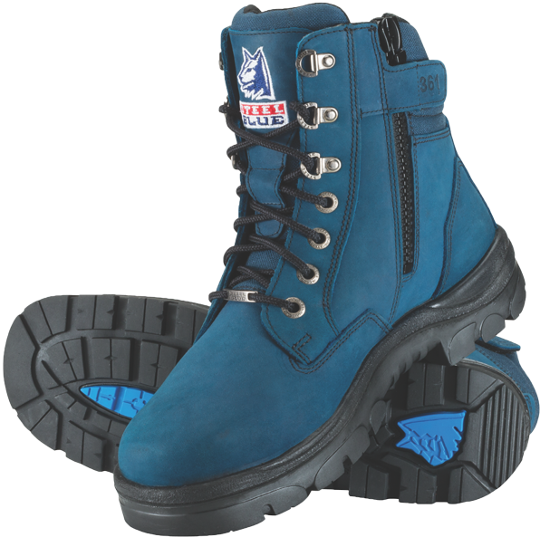 Steel Blue Southern Cross Zip Blue - Steel Blue Southern Cross Zip Boots Clipart (645x645), Png Download