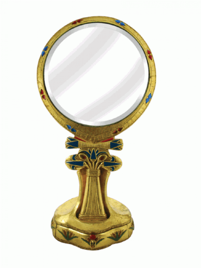 Egyptian Hand Mirror With Stand At Majestic Dragonfly, - Circle Clipart (900x900), Png Download