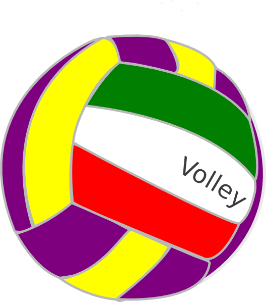 Colorful Volleyball Clip Art At Clkercom Vector Online - Colorful Volleyball Clipart - Png Download (528x598), Png Download