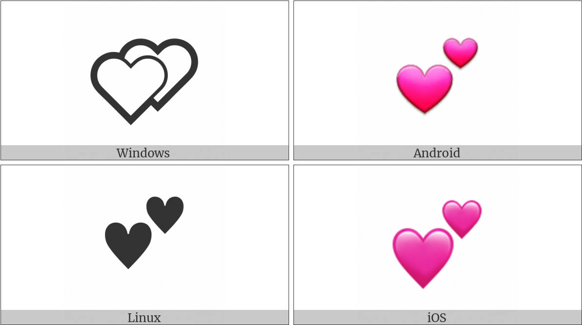 Two Hearts On Various Operating Systems - Heart Clipart (1200x675), Png Download
