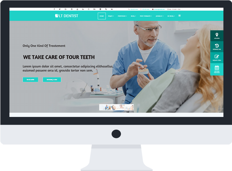 Main Template Features - Landing Page Dentist Clipart (1000x750), Png Download
