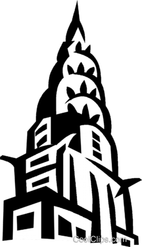 Free Png Download Chrysler Building New York Vector - Chrysler Building Drawing Vector Clipart (480x832), Png Download