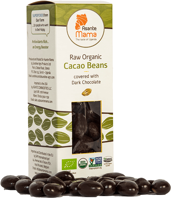 Raw Organic Cocoa Beans - Chocolate-covered Raisin Clipart (938x750), Png Download