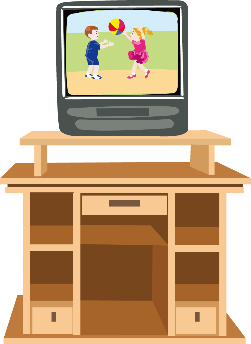 Table Furniture Tv And Tables - Furniture Vector Clipart (873x1196), Png Download