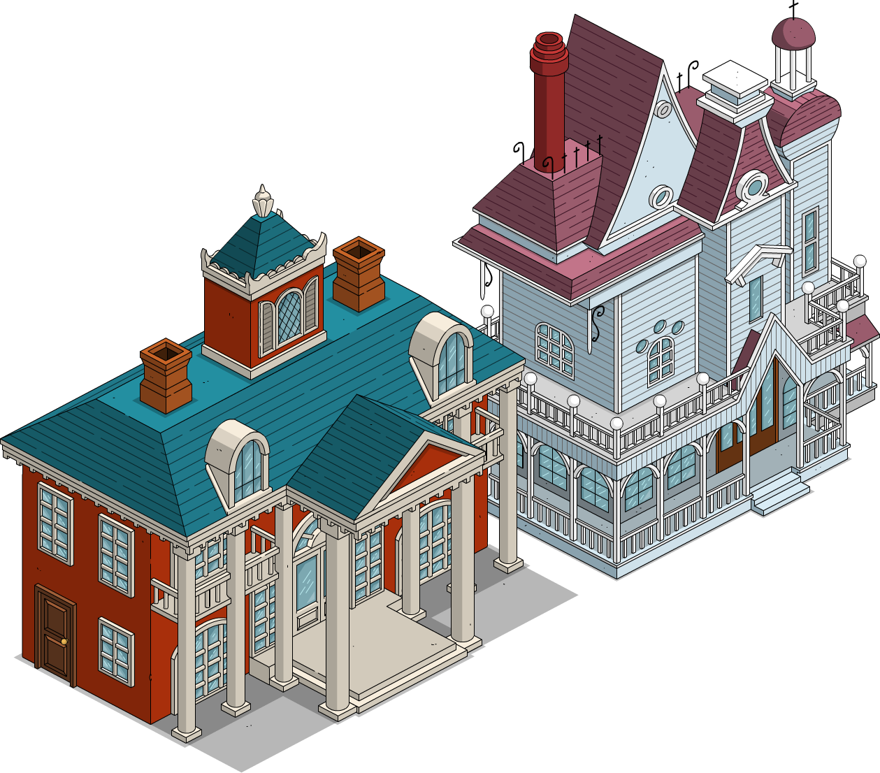 Shady And The Vamp - House Clipart (1259x1106), Png Download