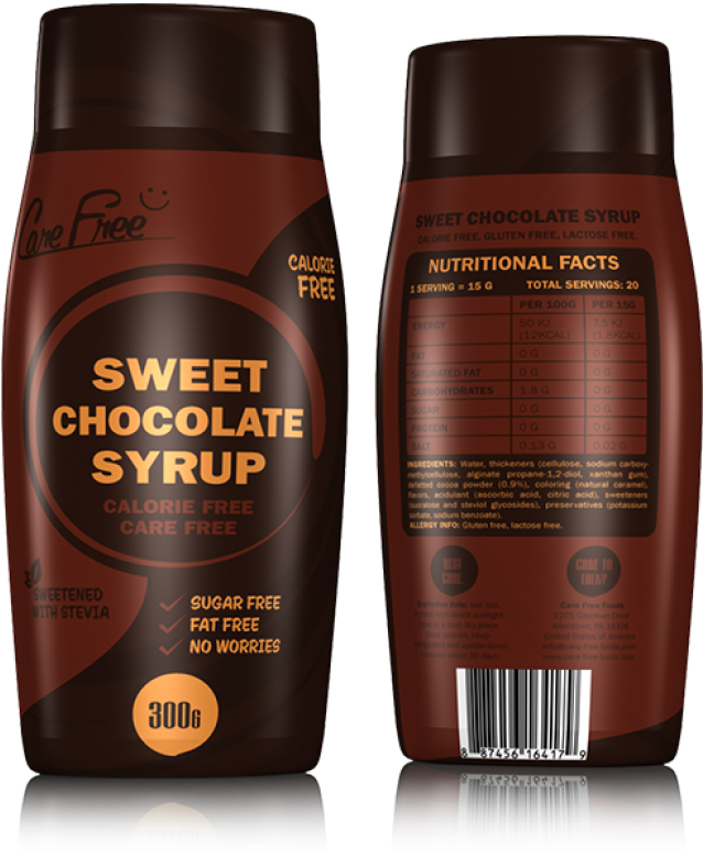 Care Free Sweet Chocolate Syrup - Box Clipart (800x800), Png Download