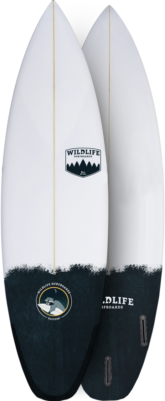 Surfboard Raccoon - Surfboard Clipart (527x1280), Png Download