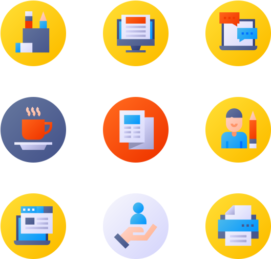 Copywriting - Services Icon Png Color Clipart (600x564), Png Download