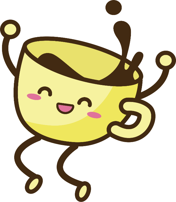 #kawaii #coffee #cup #happy #ftestickers - Tasse De Café Dessin Clipart (609x701), Png Download