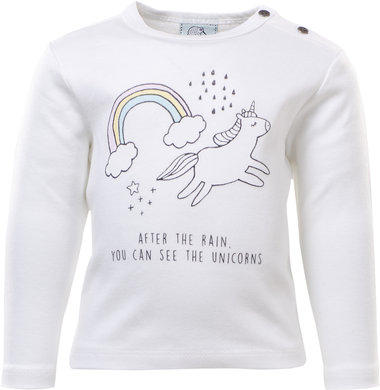 Ls Baby Unicorn T Shirt - Long-sleeved T-shirt Clipart (1500x2055), Png Download