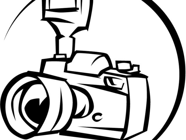 Video Camera Clipart Black And White - Clip Art Camera Png Transparent Png (640x480), Png Download