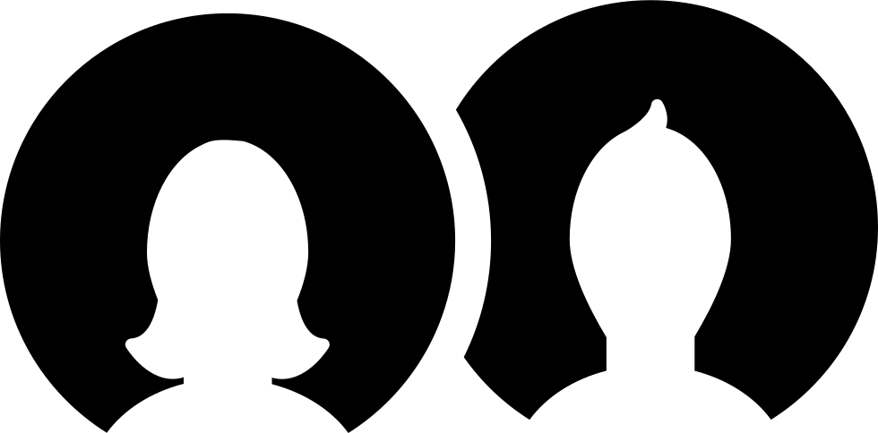 Male And Female User Avatars Svg Png Icon Free Download Clipart (980x484), Png Download
