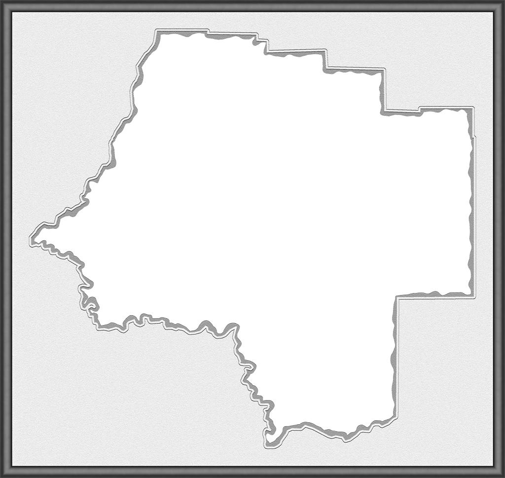 A Map Of Levy With A Smooth, Dark Grey Frame And A - Silhouette Clipart (1024x969), Png Download