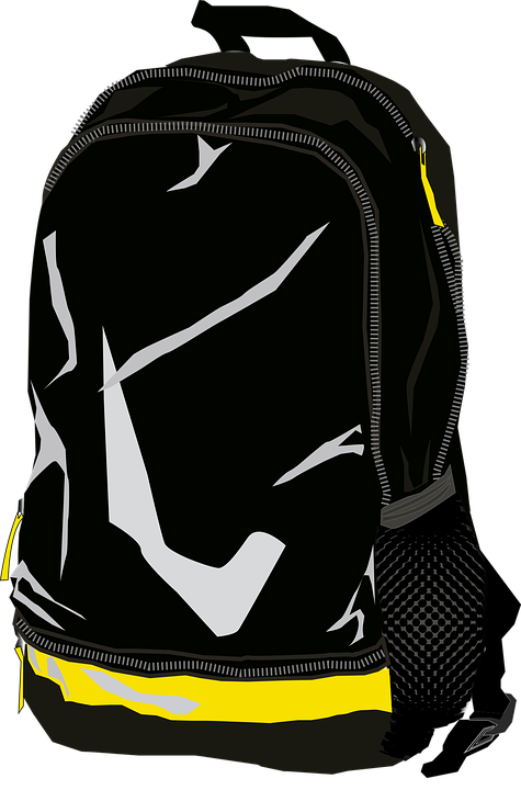 Backpack Bag School Suitcase - Tas Sekolah Vektor Png Clipart (475x720), Png Download