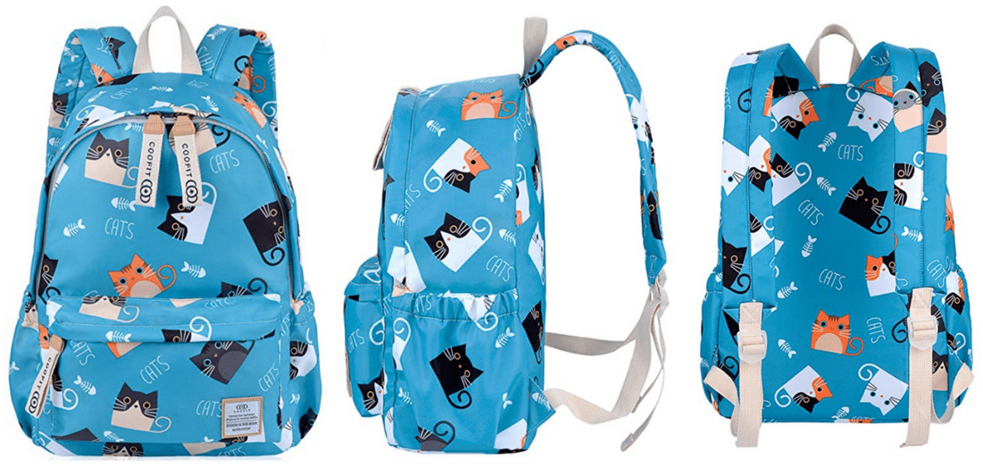 Cute Cate Coofit Back To School Backpack - Backpack Clipart (1100x688), Png Download