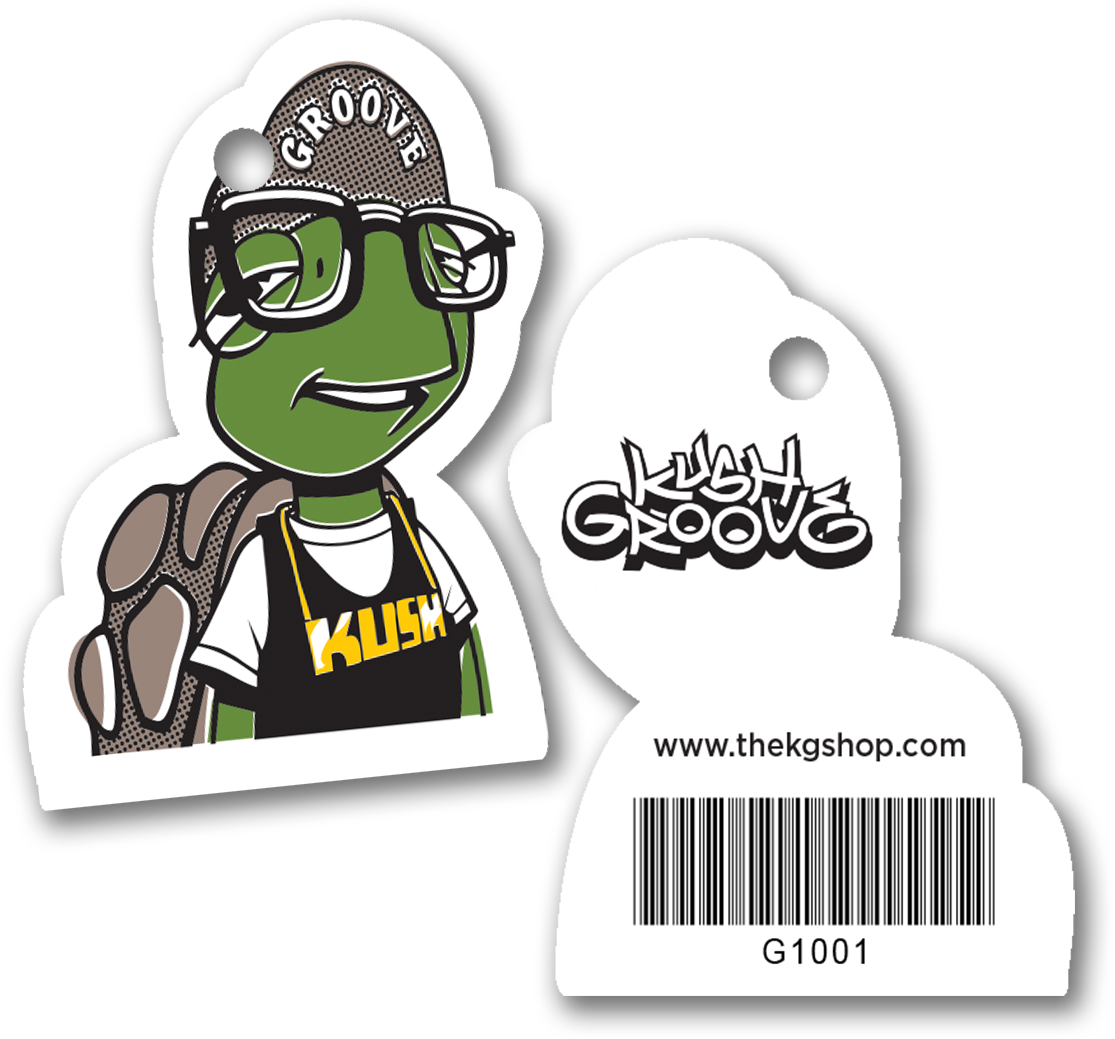Cannabis Gift Cards And Die Cut Key Tags For Kush Groove - Cartoon Clipart (1750x1167), Png Download