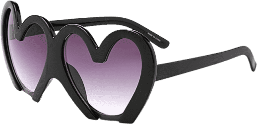 Uv Protection Heart Sunglasses - Heart Clipart (558x744), Png Download