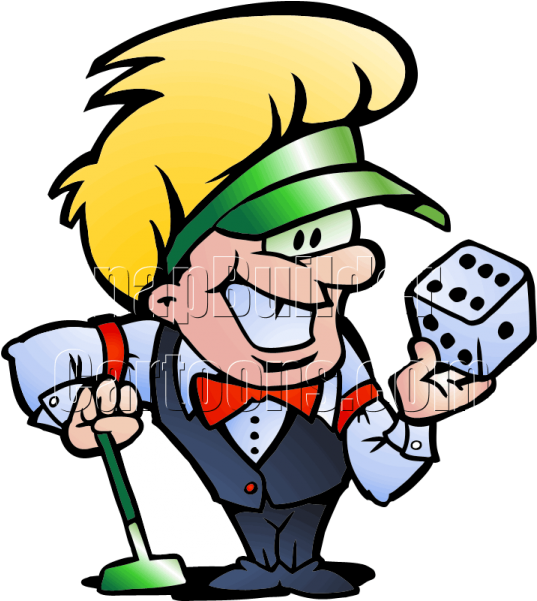 Casino Groupier Mascot Logo - Dessin De Croupier Clipart (600x600), Png Download