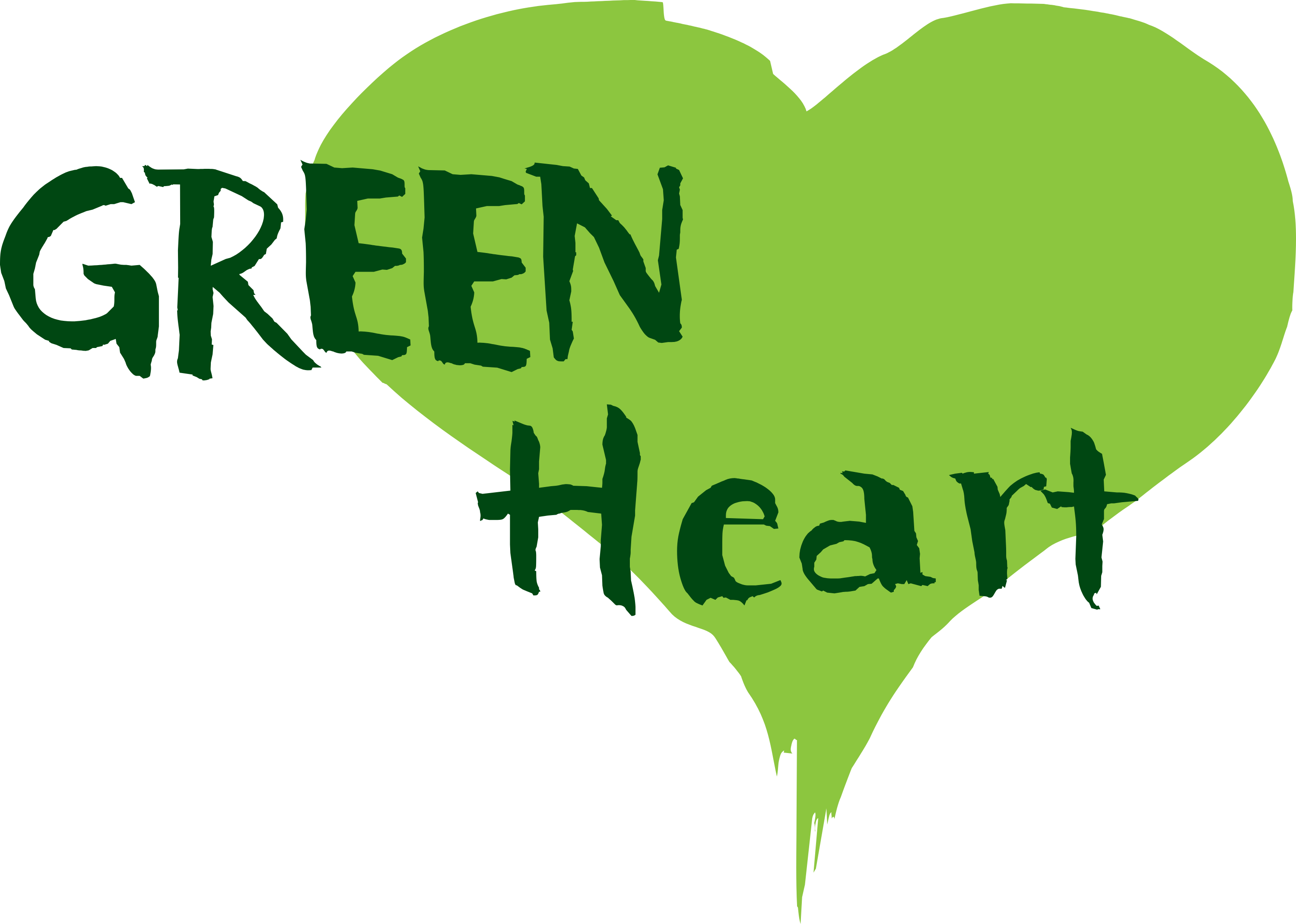 Green Heart - Cultura Viva Clipart (3000x2140), Png Download