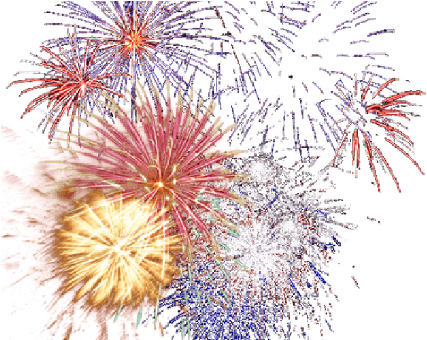 Happy New Year Fireworks Transparent Clipart (640x480), Png Download