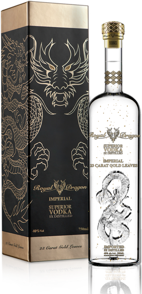To Celebrate A Refined Taste, The Imperial Vodka Is - Royal Dragon Vodka Red Clipart (615x1024), Png Download
