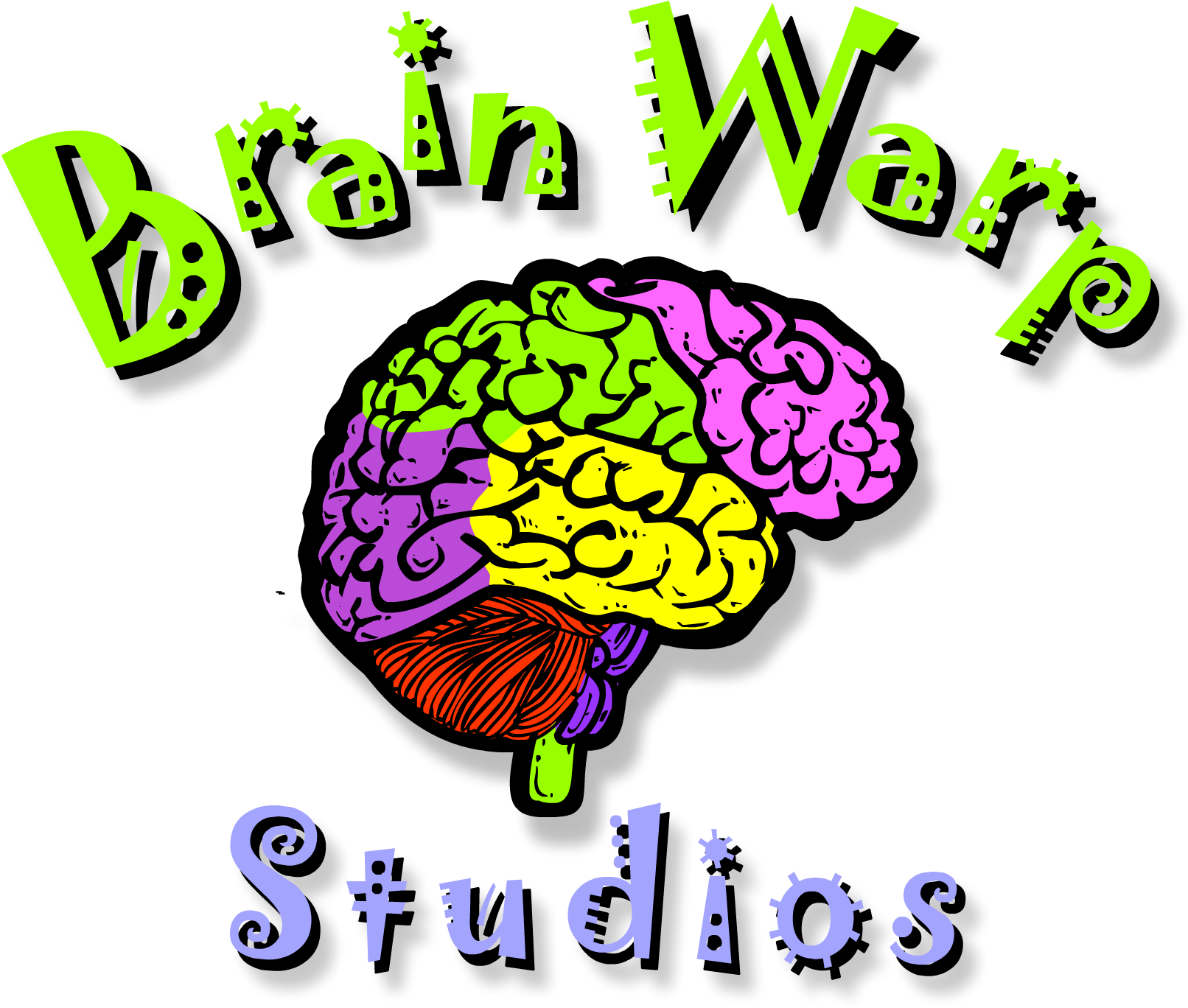 Brain Warp Logo No Cirlcle 2 Clipart (1636x1397), Png Download