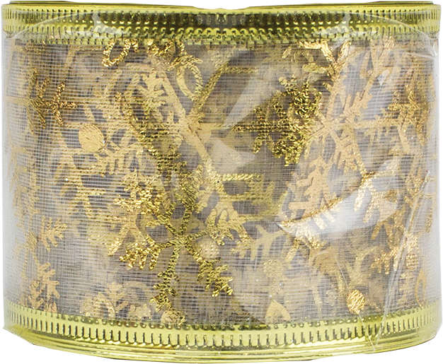 Gold Christmas Wired Ribbon - Wallet Clipart (800x620), Png Download