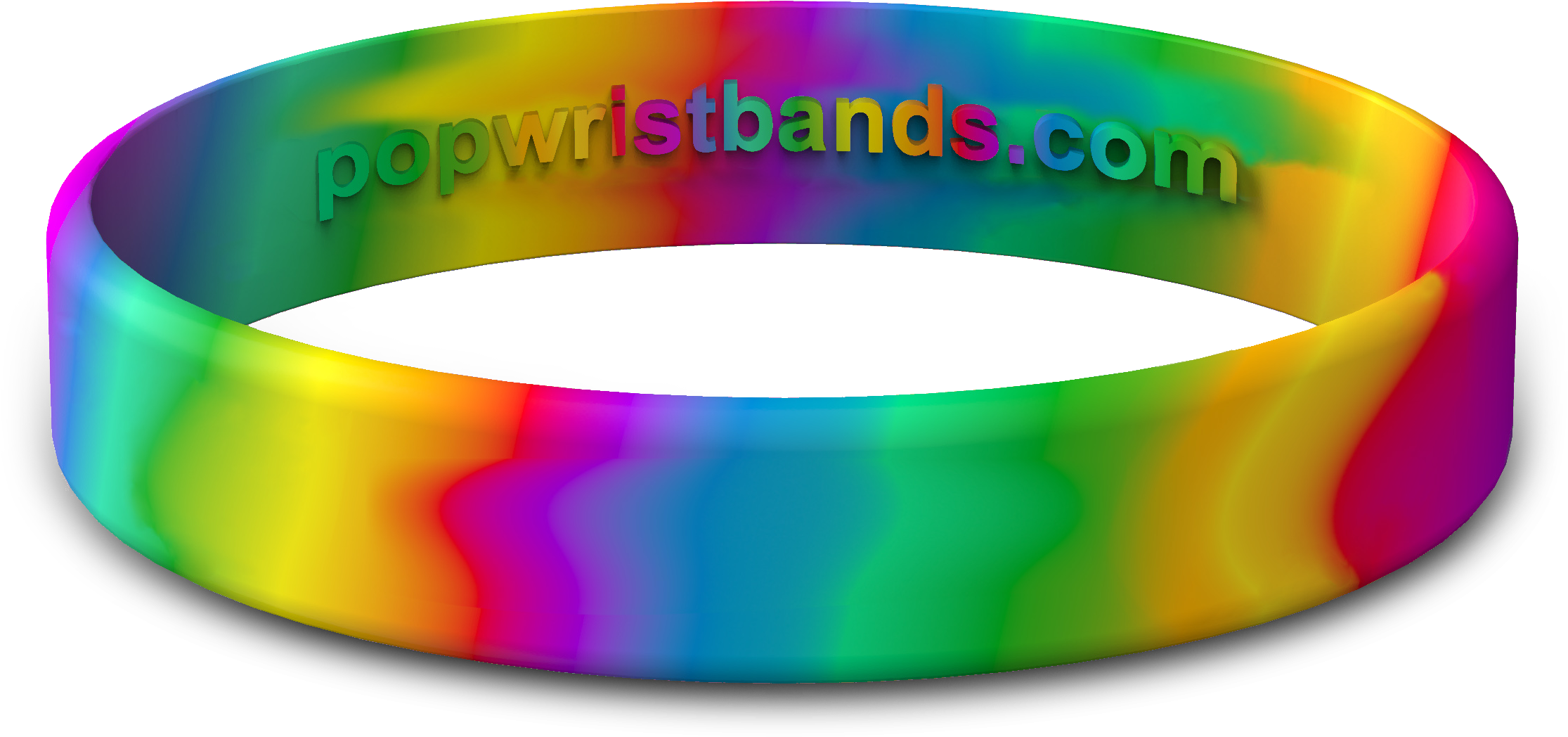 Rainbow Swirl Colors - Bangle Clipart (2231x1048), Png Download