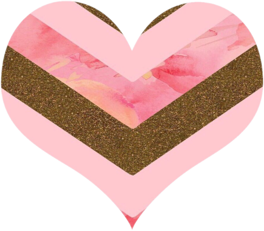 Hearts Love Goldglitter Glitter Freetoedit - Heart Clipart (894x780), Png Download
