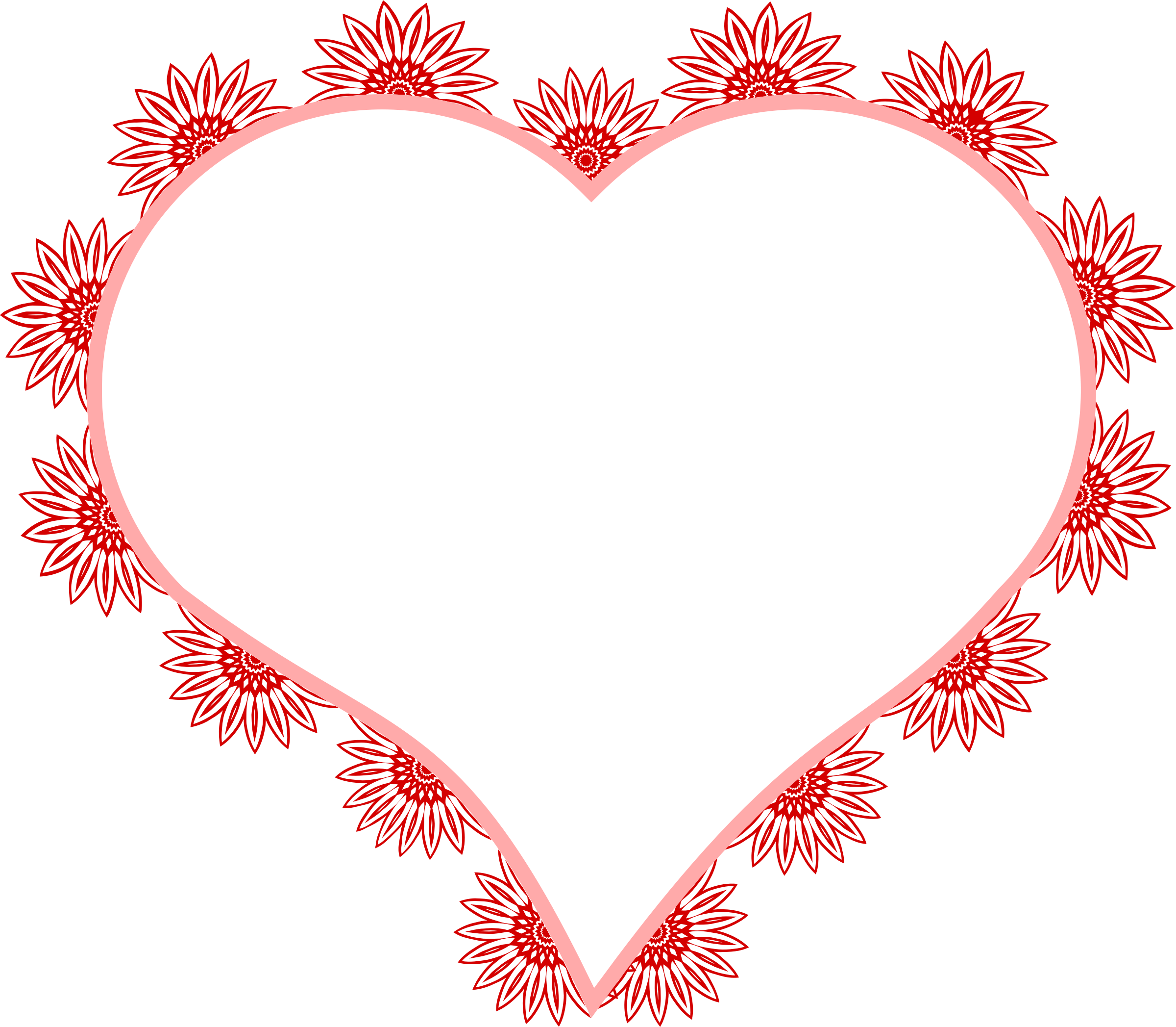 Heart Pixel Art Valentine's Day Clip Art - Heart Frame Hd Png Transparent Png (2400x2094), Png Download