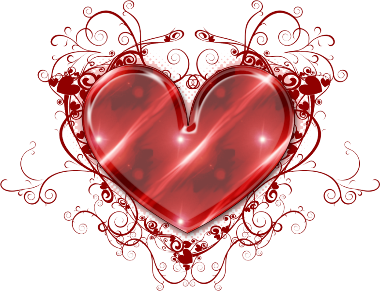 Floral Heart - Giveaway Valentine Clipart (785x600), Png Download
