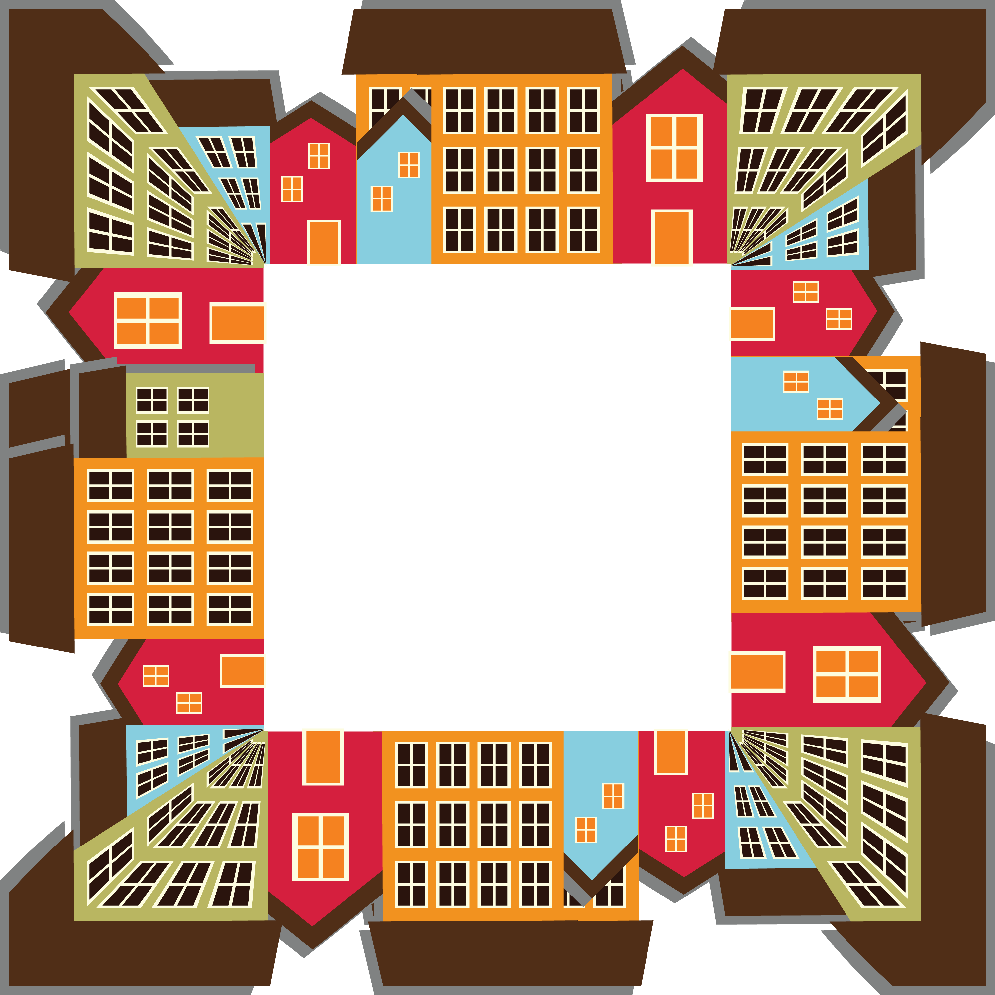 Free Clipart Of A Town Frame - Clip Art - Png Download (4000x4000), Png Download