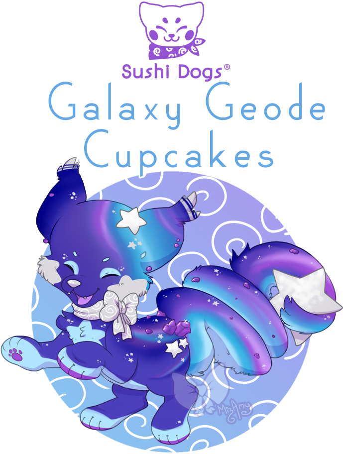 Clipart Cupcake Galaxy - Sushi Dog Witchpaws - Png Download (689x912), Png Download