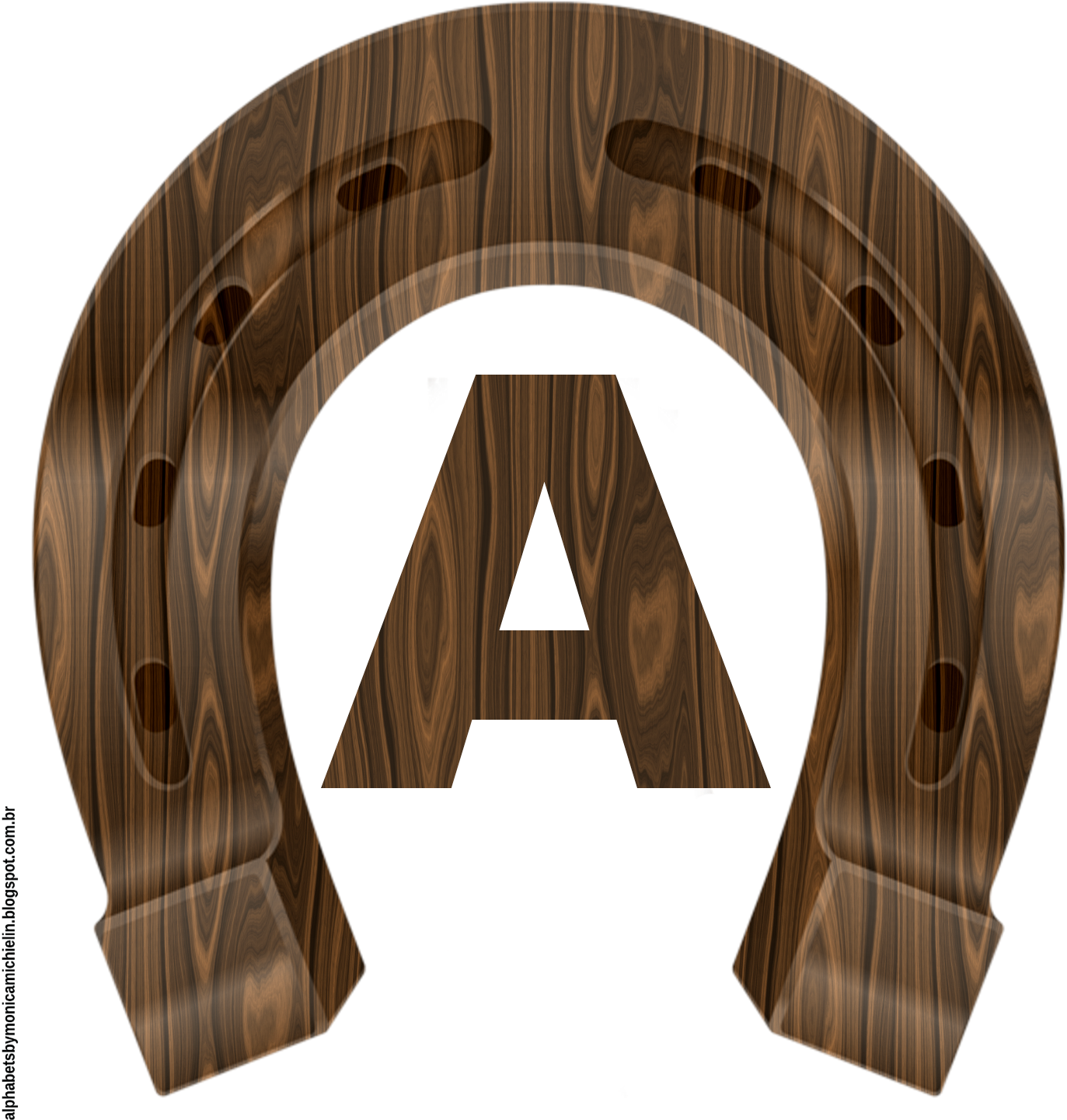 Ferradura De Cavalo Em Textura De Madeira Alfabeto - Tag Ferradura Png Clipart (1447x1510), Png Download