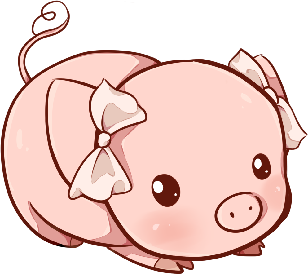 Pork Drawing - Kawaii Pig Clipart (1024x1024), Png Download