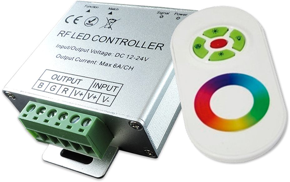 Controladora Rgb Con Control Remoto Touch 216w 12-24v - Cd Clipart (1000x1000), Png Download