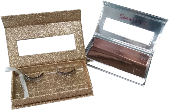 Oro Brillo De Papel Liso Pestañas Caja De Almacenamiento - Wallet Clipart (640x640), Png Download