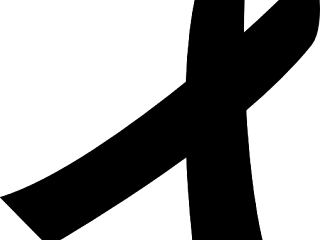 Cancer Ribbon Vector - Silhouette Clipart (640x480), Png Download