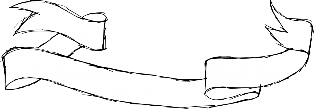 9 Hand Drawn Banner Ribbon - Illustration Clipart (1024x357), Png Download
