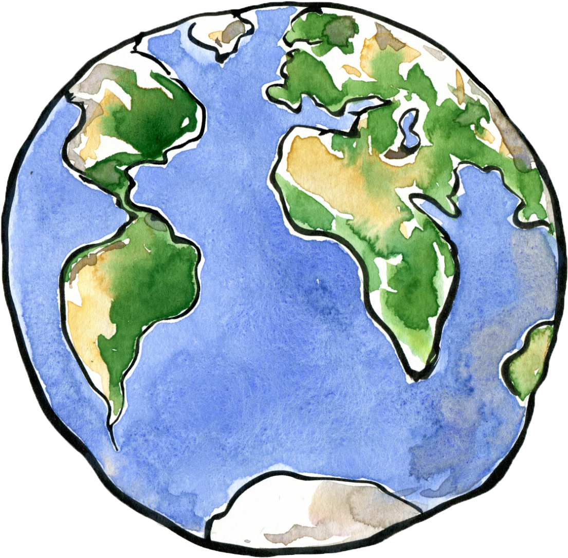 Earth Drawing Planet Clip - Illustration Planet Earth Png Transparent Png (1680x1215), Png Download