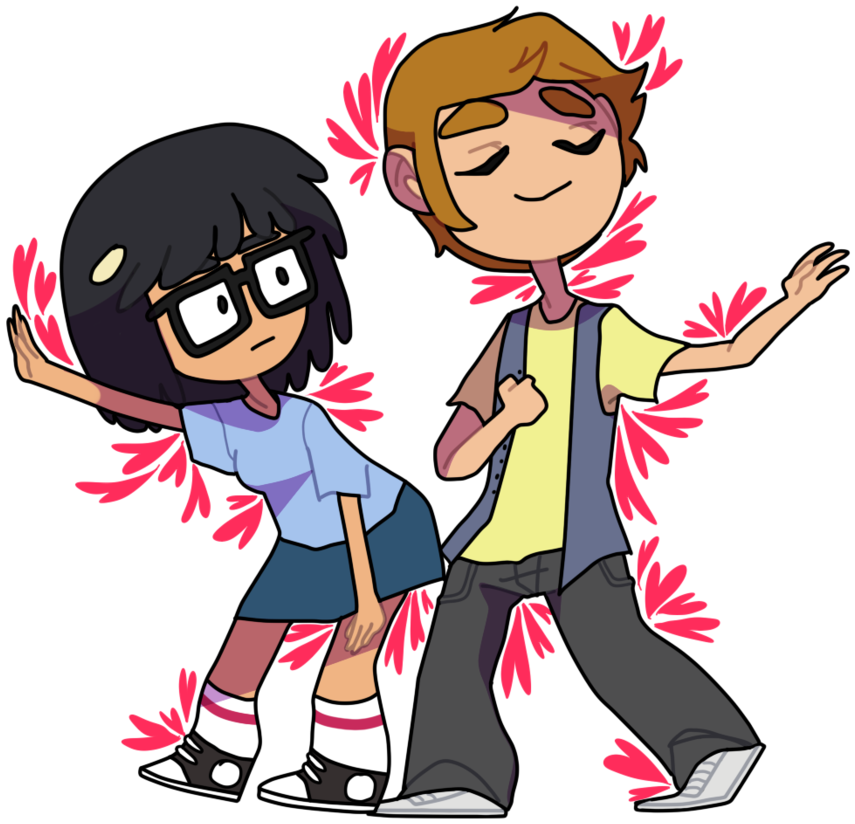 Corazones, Dibujos, Tina Rolo, Rick Y Morty, Dibujos - Tina And Jimmy Jr Fan Art Clipart (894x894), Png Download