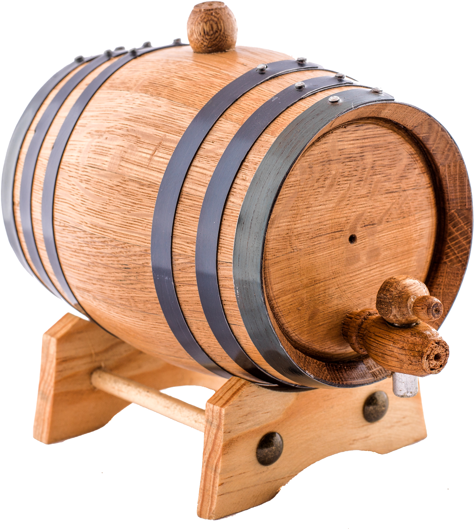 1 Liter American White Oak Wood Aging Barrels - Whiskey Barrel Clipart (1850x1790), Png Download