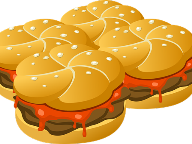 Hamburger Clipart Double Cheeseburger - Bbq Sandwich Clip Art - Png Download (640x480), Png Download